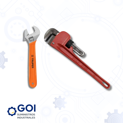 Llave Francesa y   stilson 6"-8"-10" ,12" Cromado